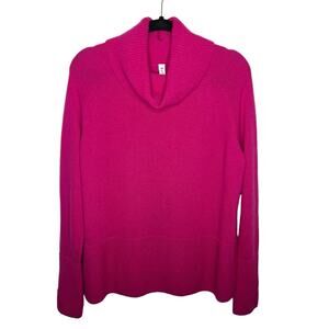 ATHLETA / pink wool cashmere blend aspen turtleneck sweater / S